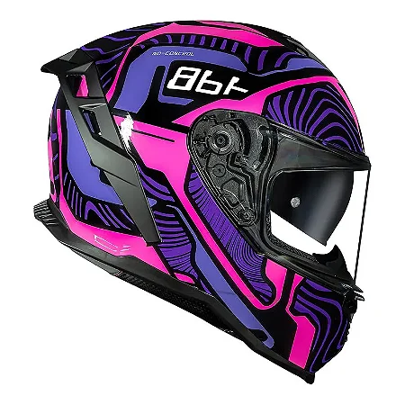 Capacete Norisk Strada II Fusion Roxo/Rosa
