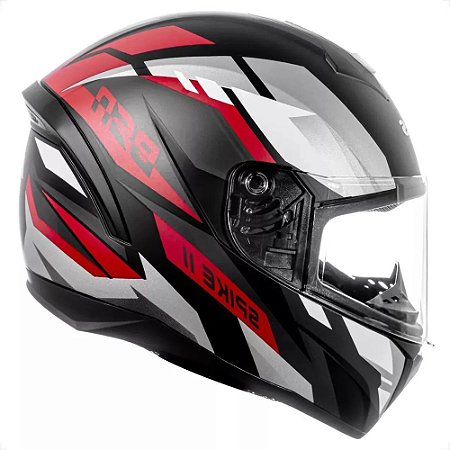 Capacete Peels Spike II BSN Preto Fosco/Vermelho