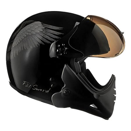 Capacete Peels F-21 Sword Preto/Grafite
