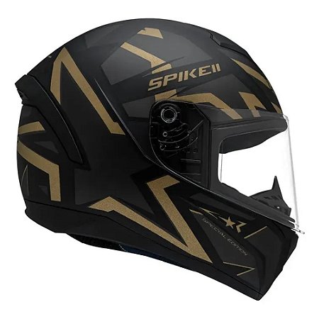Capacete Peels Spike II 1ST Preto Fosco/Dourado