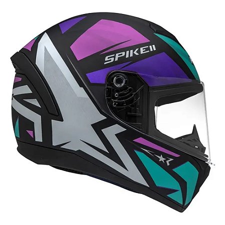Capacete Peels Spike II 1ST Preto Fosco/Roxo