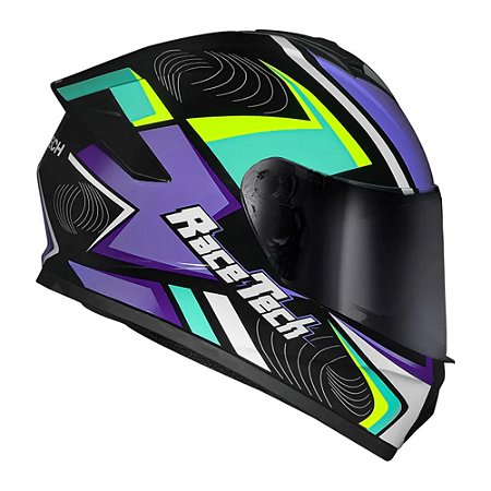 Capacete Race Tech Hit Draw Purple/Green