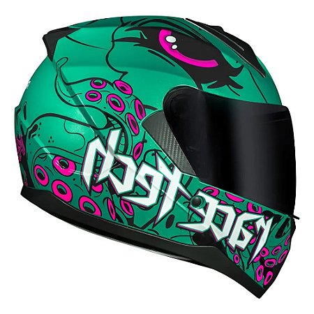 Capacete Race Tech Sector Kraken Turquesa/Rosa