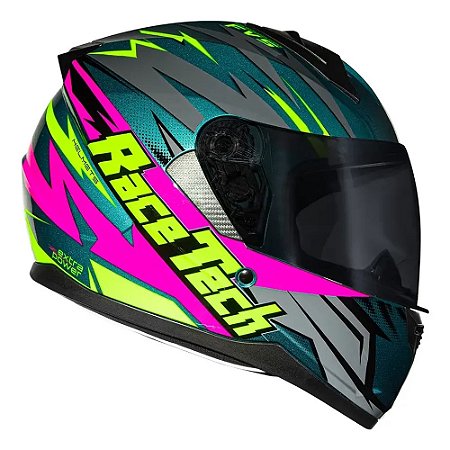 Capacete Race Tech Sector Electro Green/Pink