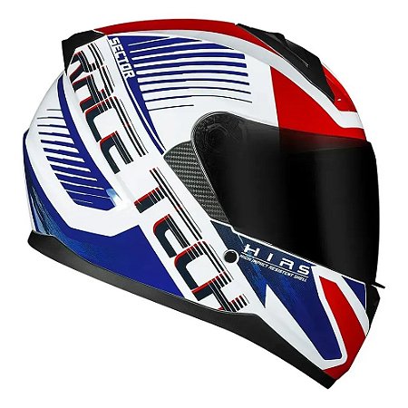 Capacete Race Tech Sector Slash White/Blue