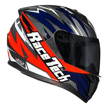Capacete Race Tech Sector Electro Titanium/Orange