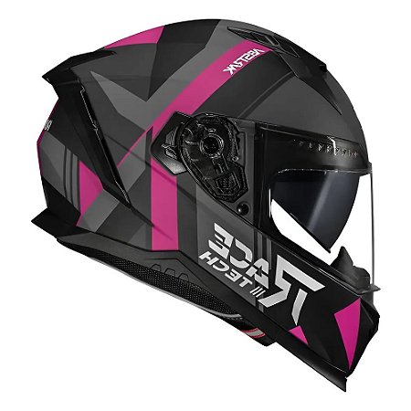 Capacete Race Tech Volt Abstrak Matte Black/Pink