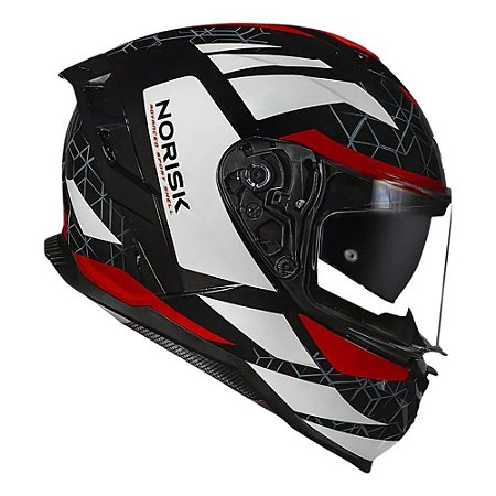 Capacete Norisk Strada II Evoque Black/White/Red