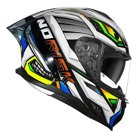 Capacete Norisk Strada II Reptel Branco/Laranja