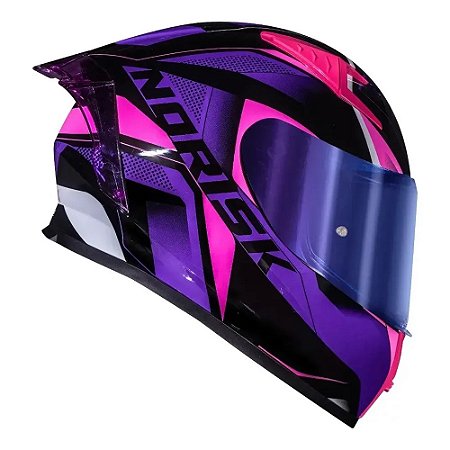 Capacete Norisk Strada 2 Pulse Roxo/Rosa