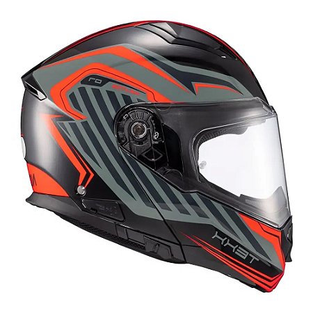 Capacete Texx Kratos Nomade Preto/Vermelho/Cinza