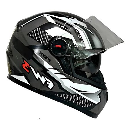Capacete FW3 GTX Fox Grafite Fosco