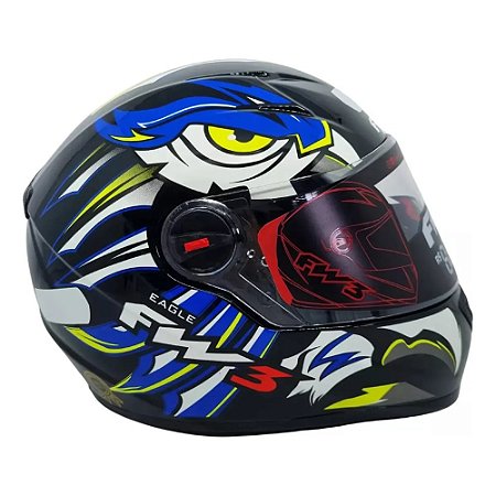 Capacete FW3 GTN Fox Eagle Azul