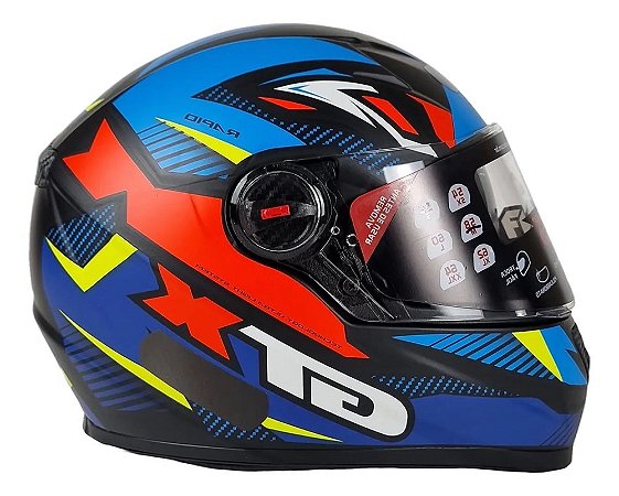 Capacete FW3 GTX Super Azul/Vermelho