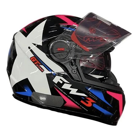 Capacete FW3 GTX Star Rosa/Azul