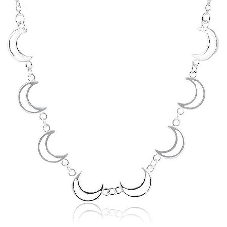 Gargantilha Choker Lua Prata 925