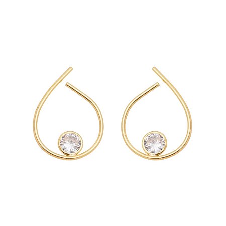 Brinco Argola com zircônia