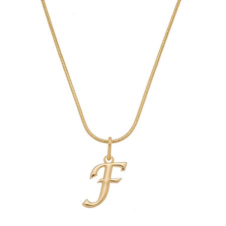Colar Com Pingente Letra F