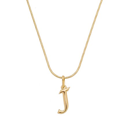 Colar Com Pingente Letra J