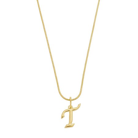 Colar Com Pingente Letra T