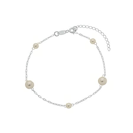 Pulseira Pérolas Prata 925