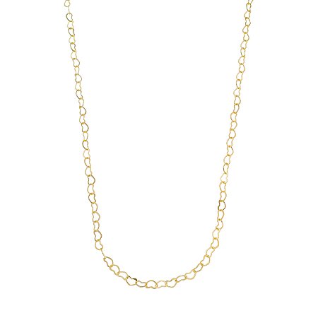 Colar Corações Semijoia Ouro 18K