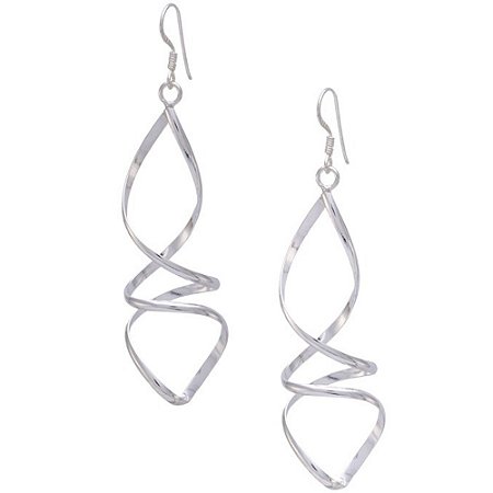 Brinco em espiral prata 925