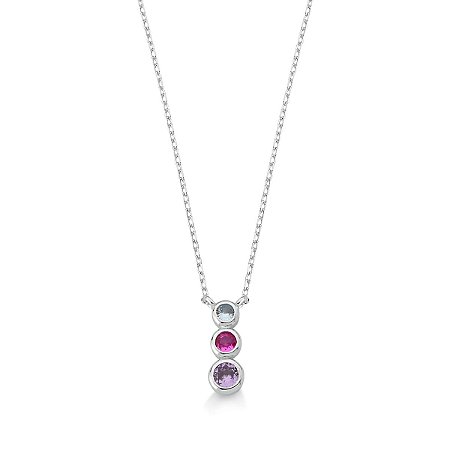 Colar ponto de Luz Rainbow Prata 925