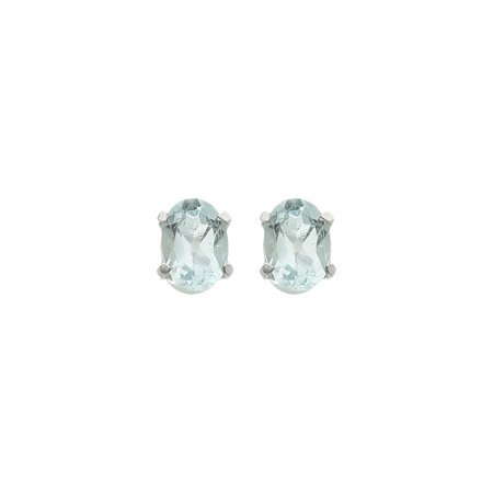 Brinco ponto de luz pedra natural Topázio azul em prata 925