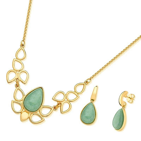 Conjunto Gota Pedra natural