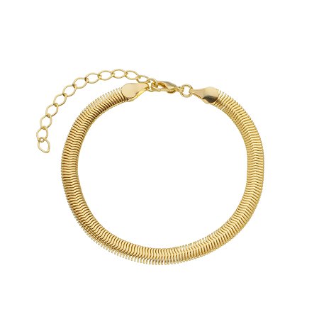Pulseira fio alemão banhado a ouro 18k