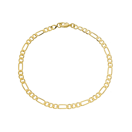 Pulseira masculina 3x1 semijoia em ouro 18 k