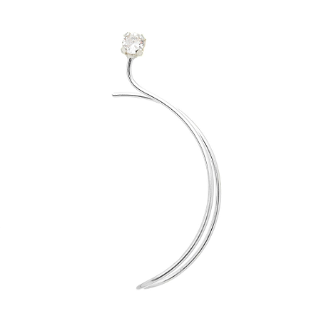 Brinco ear cuff unilateral com ponto de luz