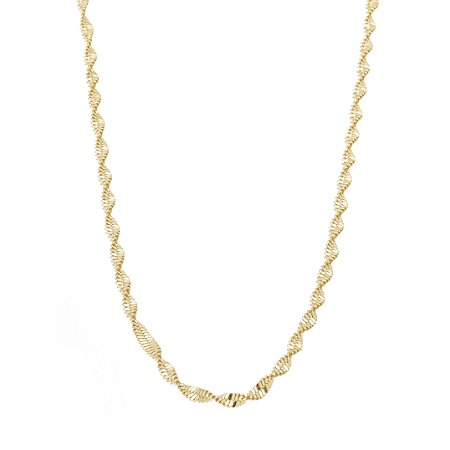 Choker Fita torcida banhada em ouro 18k