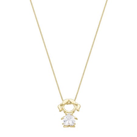 Colar menina zircônia cristal