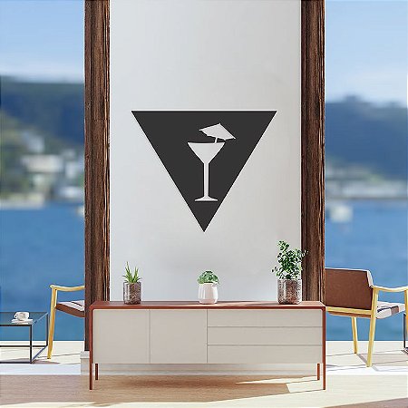 Quadro Margarita Triangular Mdf Vazado