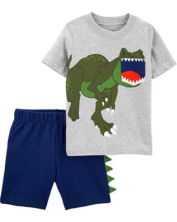 Conjunto Carter´s 2 peças - Shorts e Camiseta Dinossauro