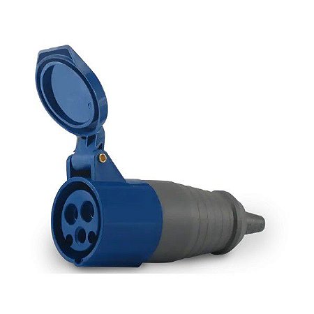 TOMADA INDUSTRIAL 2P+T 32A/220V  (ACOPLAMENTO) AZUL 6H