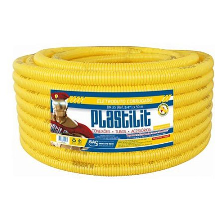 ELETRODUTO CORRUGADO PLASTILIT 1" AMARELA (ROLO 25MTS)