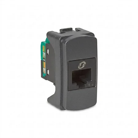 Modulo Tomada RJ45 Cat5e Grafite Miluz Schneider S3B74101