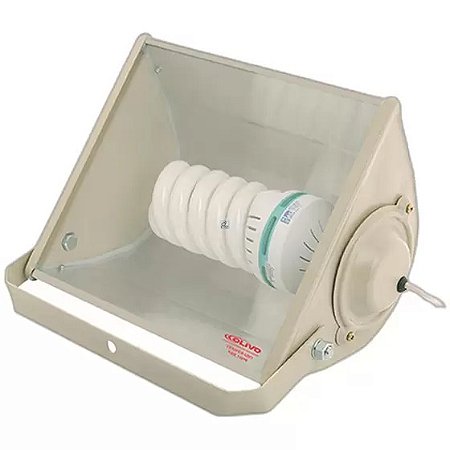 Projetor Retangular 250W - E-27 Bege (45W) - Olivo