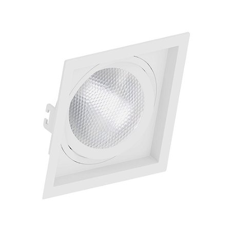 Embutido Quadrado Recuado PAR20 Branco 12,4x12,4cm - S.E