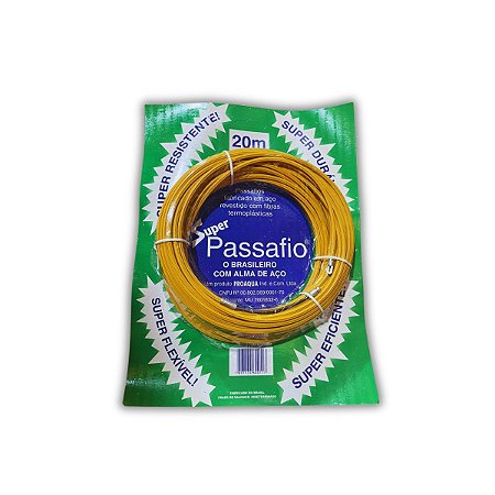 FITA GUIA PASSA-FIOS C/CABO DE AÇO 20MTS AMARELA