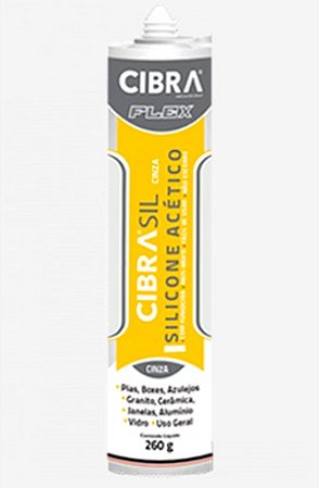 Silicone Acético Cinza 240g c/ 24 UN