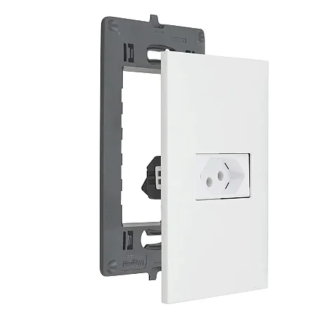 Conjunto Tomada 20a 2p+t 4x2 Branca 615081bc Pial Plus+