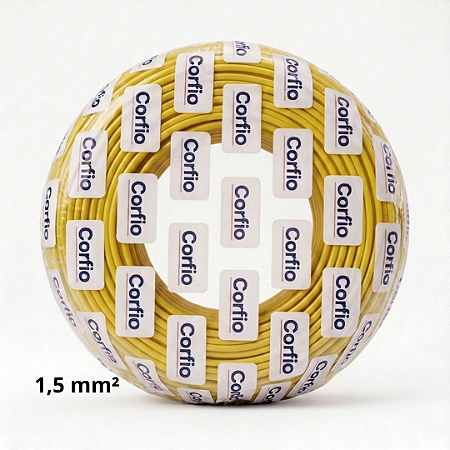 Cabo Flexível 1,5mm ² Corfio 750V Antichamas Rolo 100m