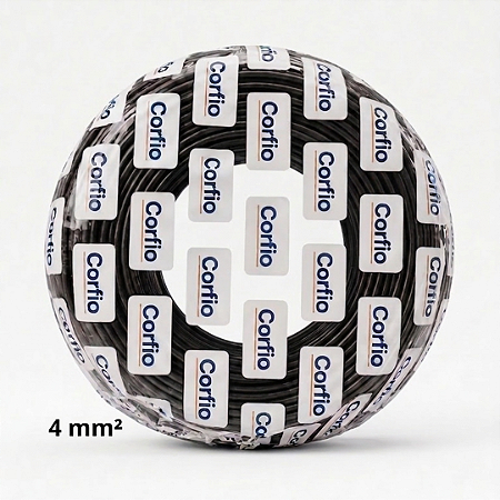 Cabo Flexível 4,0mm Corfio 750V Antichamas Rolo 100m