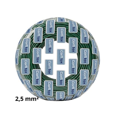 Cabo Flexivel 2,5mm Atox Verde Corfitox - Rolo 100 metros
