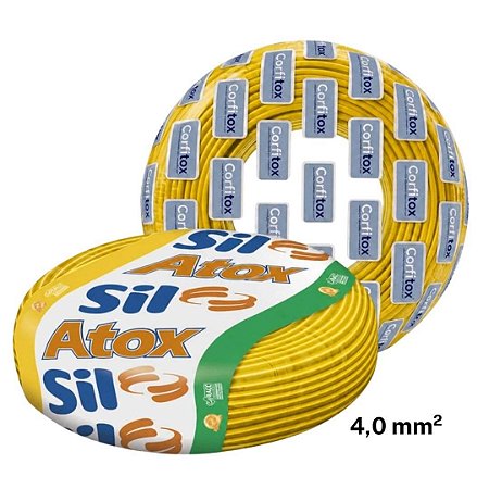 Cabo Flexivel Atox 4mm Amarelo 100m Sil / Corfio