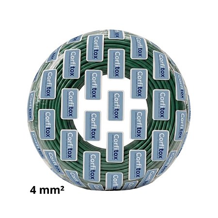 Cabo Flexivel 4mm Atox Verde Corfitox - Rolo 100 metros